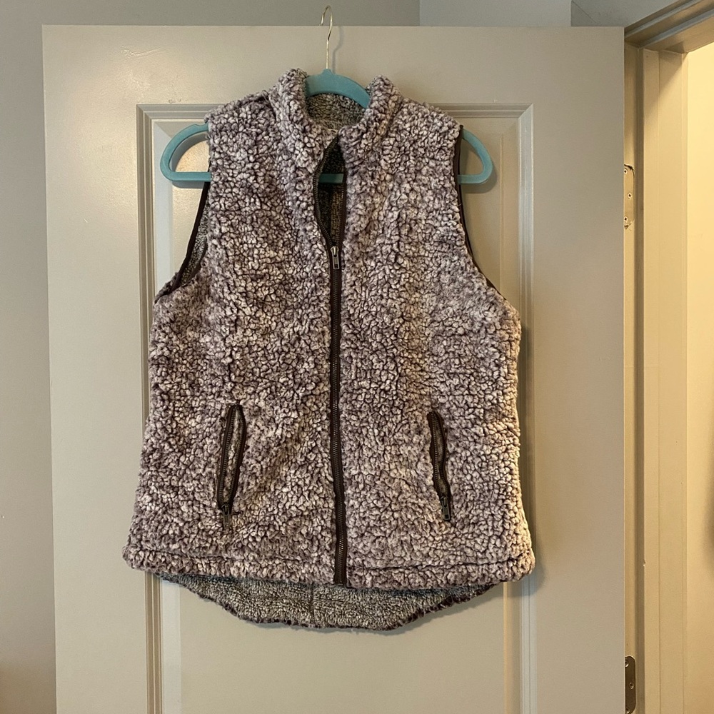 Purple Sherpa Vest - NWOT - Large